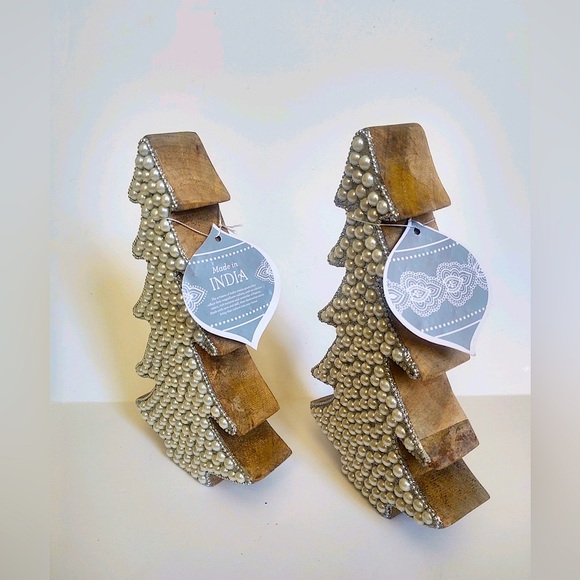 🎁Made in India - Pearlized Christmas Tree - Set of 2 - Picture 4 of 4